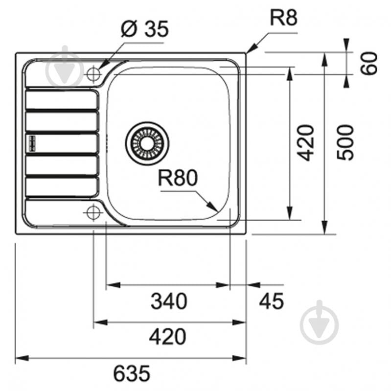 Мойка для кухни Spark SKL 611-63 (101.0598.808) - фото 2