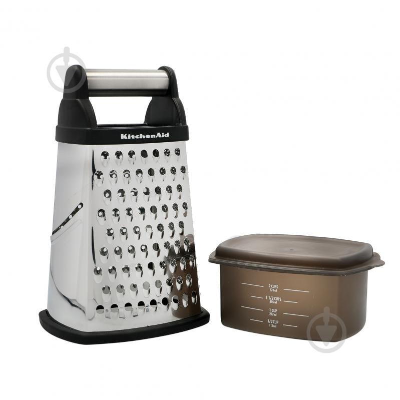 Тертка з контейнером KitchenAid чорний (KQG300OSOBE) - фото 1