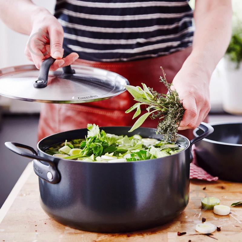 Кастрюля с крышкой GreenPan Craft, 24 см, 4,9 л з керамічним покриттям (CC002267-001) - фото 2