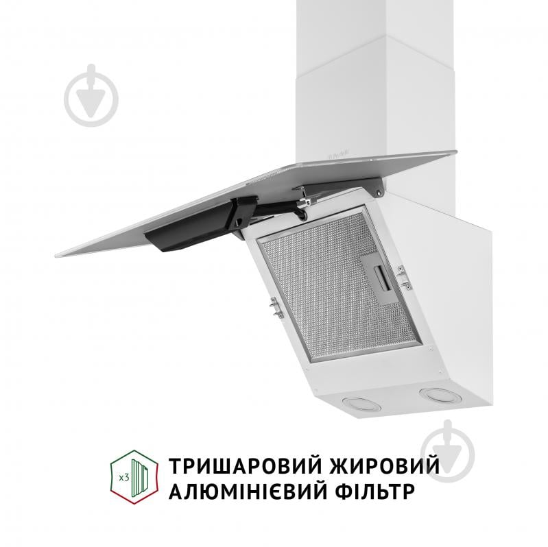 Вытяжка Perfelli VICCO 5HSR BIANCO декоративная наклонная - фото 5