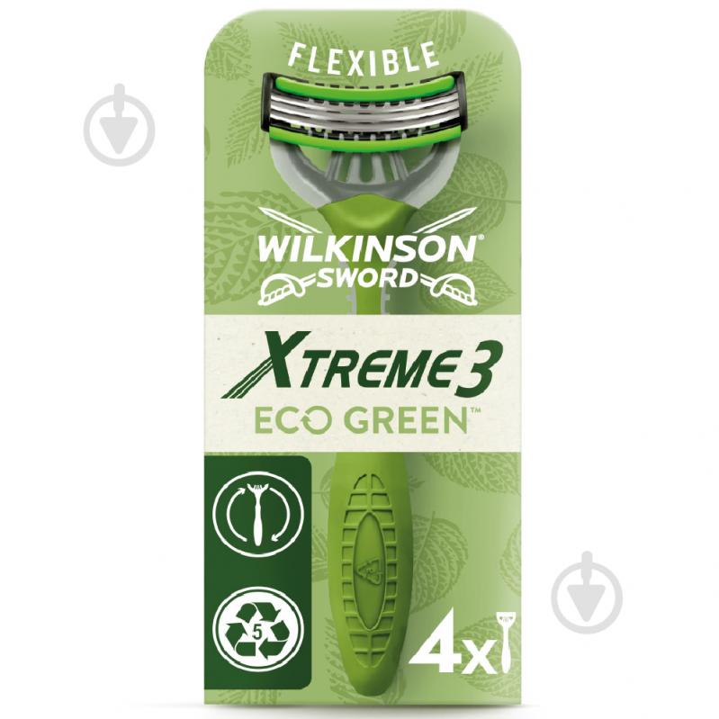 Станки одноразові WILKINSON SWORD Xtreme3 Eco Green 4 шт. 4 шт. - фото 2