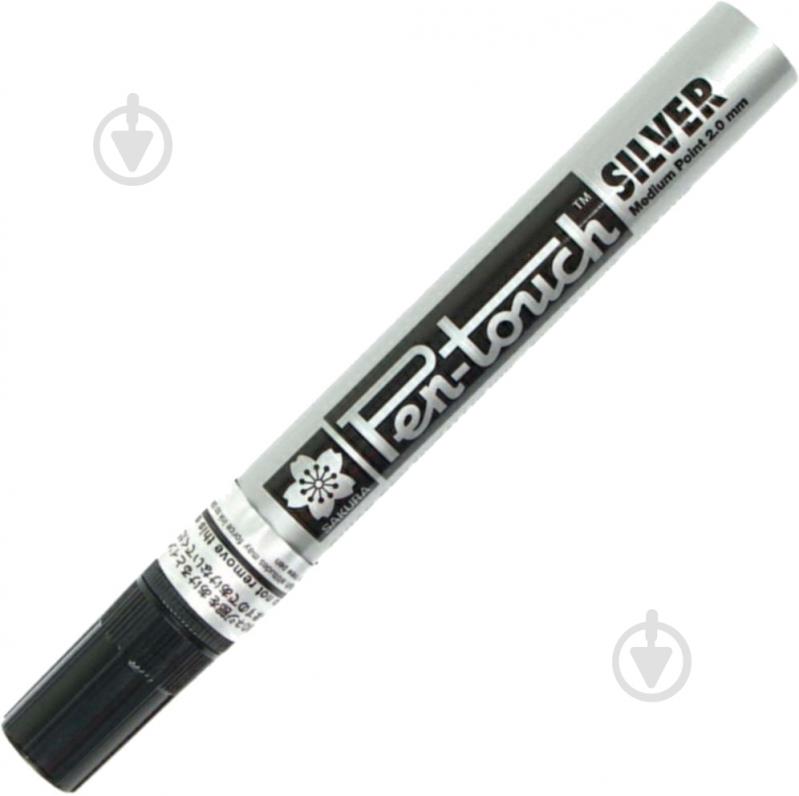 Маркер Sakura Pen-Touch середній MEDIUM 2.0 мм 41502 срібний - фото 1