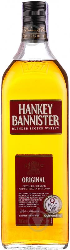 Віскі Hankey Bannister Original + 2 брендовані склянки в коробці 0,7 л - фото 3