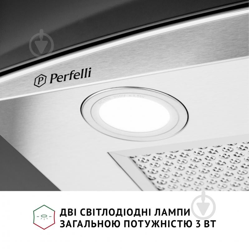 Вытяжка Perfelli GRASSI 6HMX INOX Т-образная декоративная со стеклом - фото 5