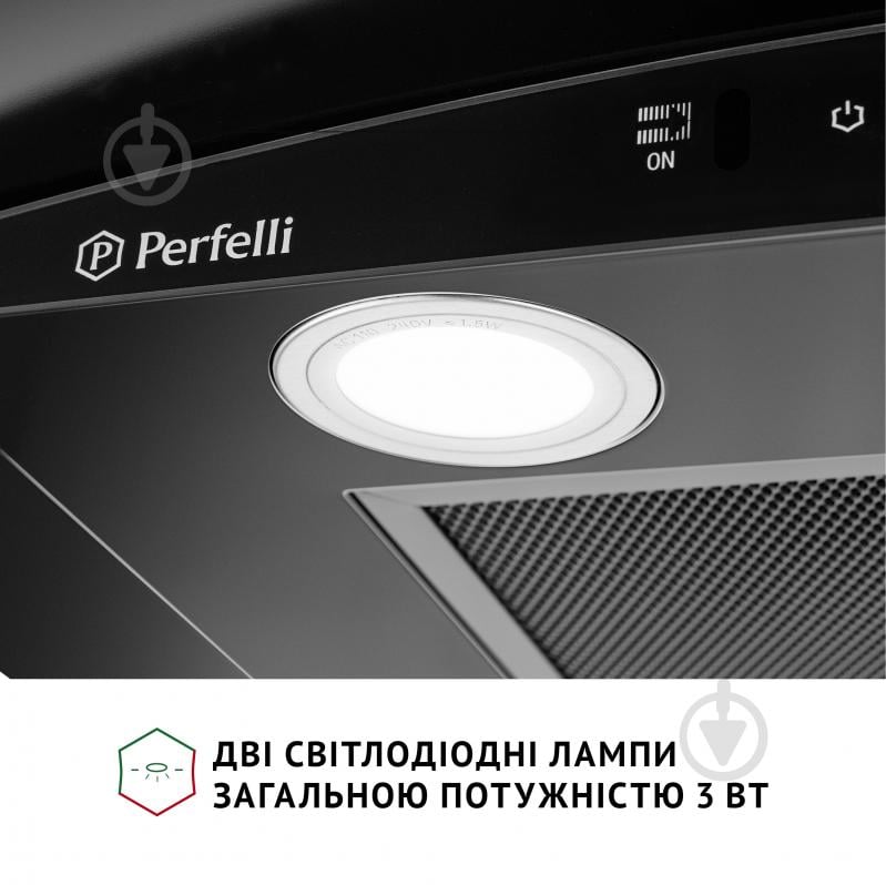 Вытяжка Perfelli GRASSI 6PWB NERO декоративная Т-образная со стеклом - фото 5