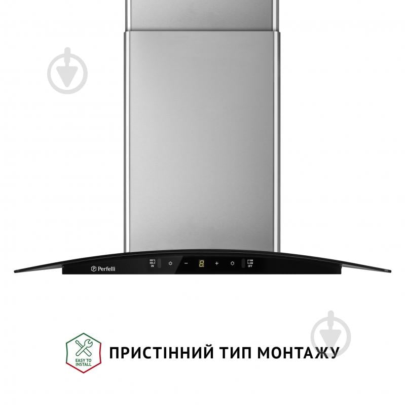 Вытяжка Perfelli GRASSI 6PWX INOX Т-образная декоративная со стеклом - фото 2