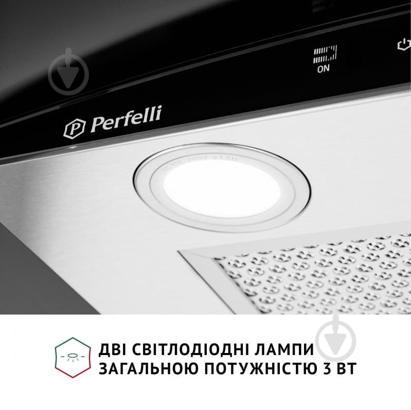 Вытяжка Perfelli GRASSI 6PWX INOX Т-образная декоративная со стеклом - фото 5
