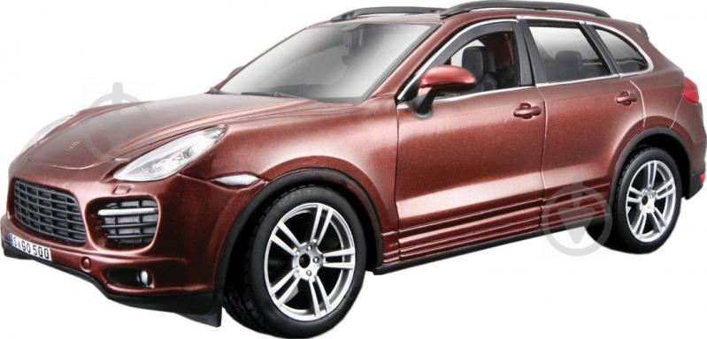 Автоконструктор Bburago 1:24 Porsche Cayenne Turbo коричневий металік 18-25104 - фото 1