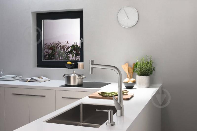 Дозатор Hansgrohe A51 500 мл стальной - фото 3