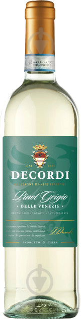 Вино Decordi Pinot Grigio біле сухе 0,75 л - фото 1