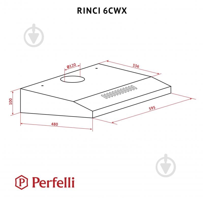 Витяжка Perfelli RINCI 6CWX INOX плоска - фото 11