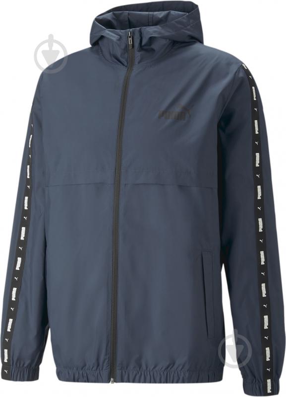 Ветровка мужская Puma ESS+ TAPE WINDBREAKER 84747716 р.S синяя - фото 1