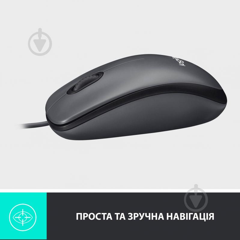 Мишка Logitech Corded Mouse M100 grey (910-005003) - фото 5