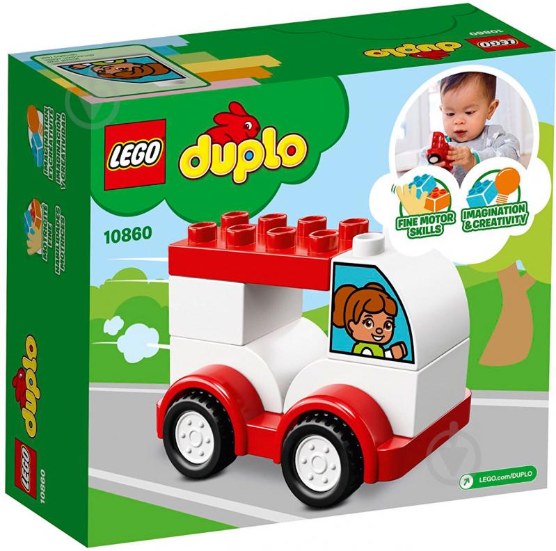 Конструктор LEGO DUPLO Мой первый гоночный автомобиль 10860 - фото 4