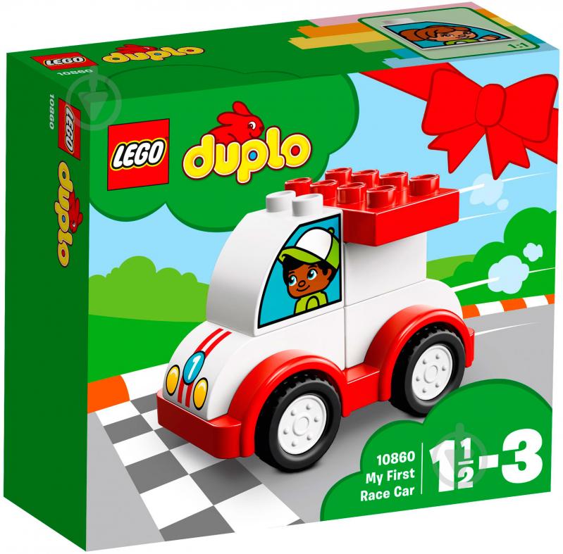 Конструктор LEGO DUPLO Мій перший гоночний автомобіль 10860 - фото 1