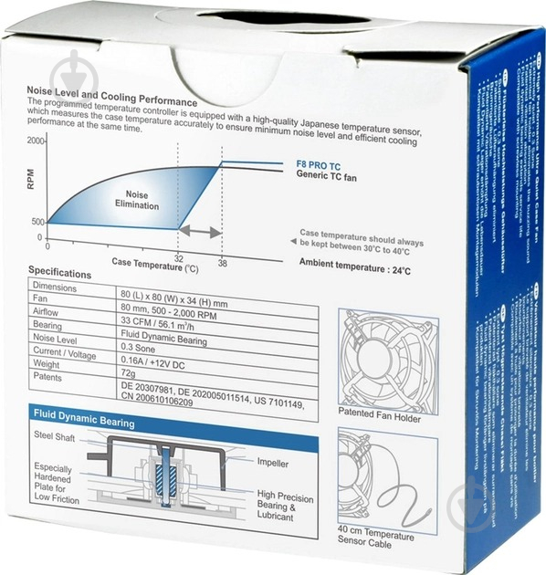 Вентилятор Arctic 80мм F8 PRO TC AFACO-08PT0-GBA01 - фото 5