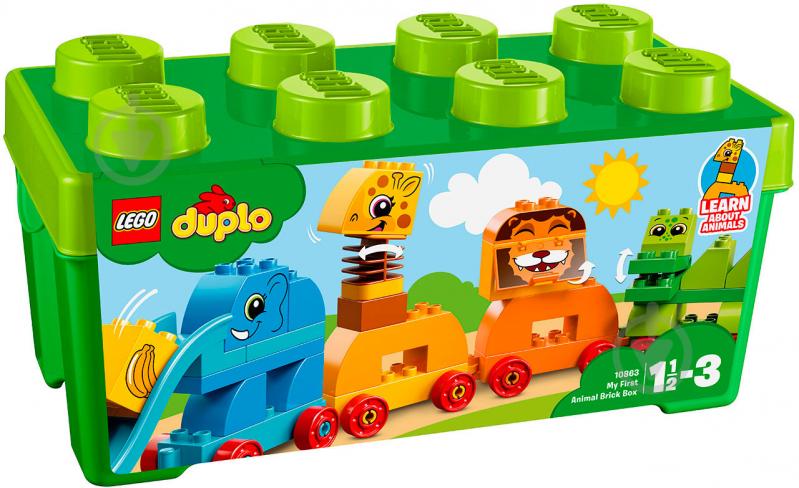 Конструктор LEGO DUPLO Коробка с кубиками «Мое первое животное» 10863 - фото 1