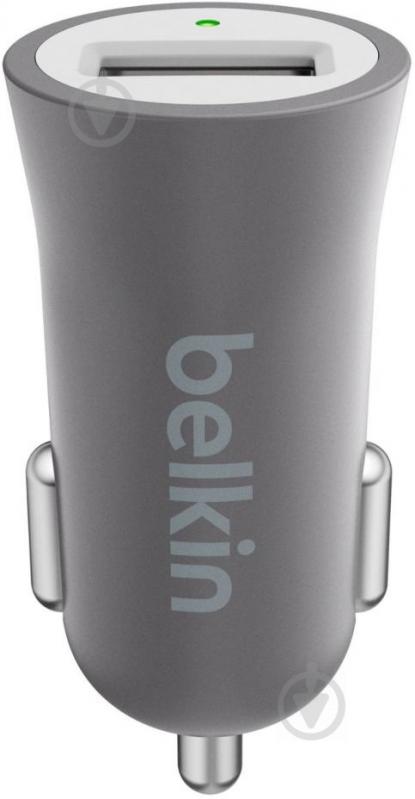 Зарядний пристрій у машину Belkin USB Mixit Premium 2.4Amp Gray (F8M730btGRY) - фото 1