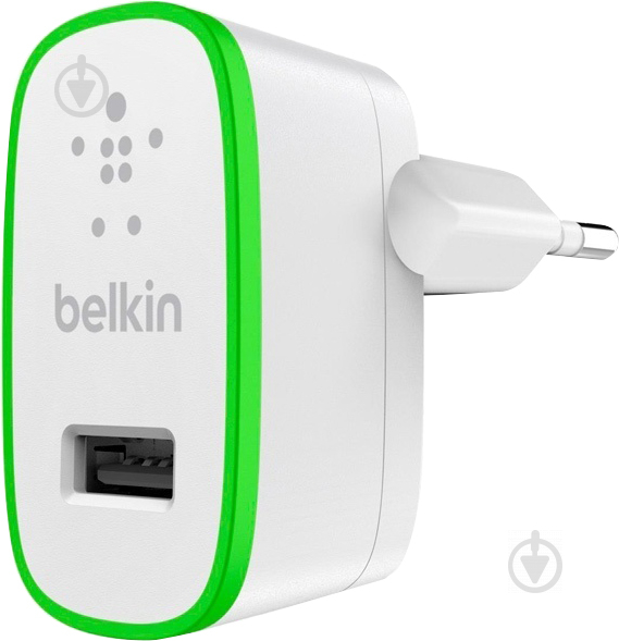 Мережевий зарядний пристрій Belkin USB HomeCharger USB 2.4Amp Белый (F8J040vfWHT) - фото 1