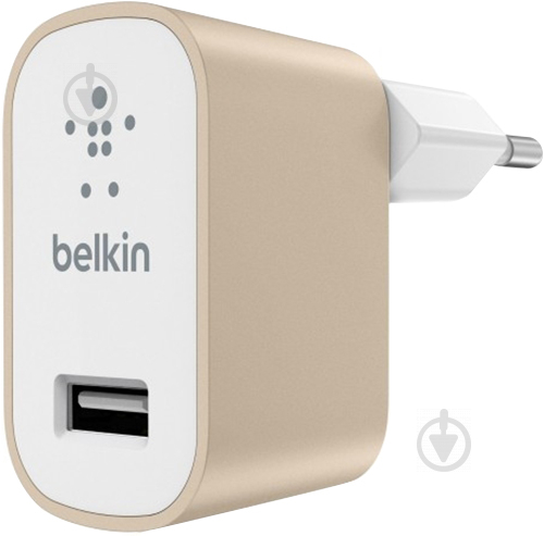 Сетевое зарядное устройство Belkin USB Mixit Premium USB 2.4Amp Gold (F8M731vfGLD) - фото 1