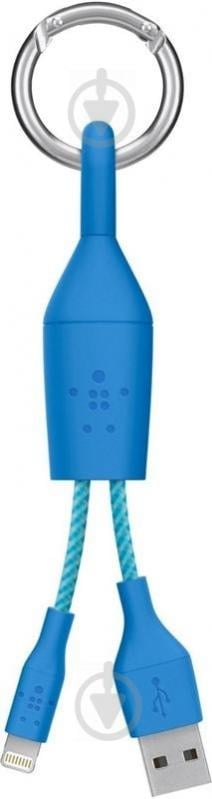 Кабель-брелок Belkin Lightning – USB 0.15 м синій (F8J173bt06INBLU) - фото 1