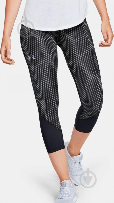 Лосины Under Armour W UA Fly Fast HeatGear Printed Crop 1353511-001 р.XS черный - фото 3