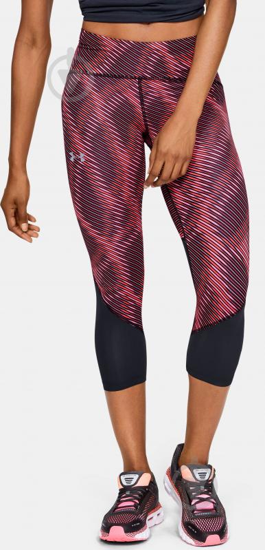 Лосины Under Armour W UA Fly Fast HeatGear Printed Crop 1353511-691 XS розовый - фото 3