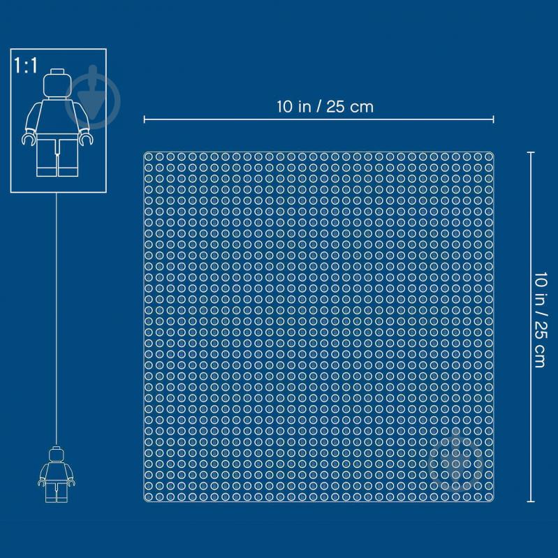 Конструктор LEGO Classic Базовая пластина синего цвета 10714 - фото 7