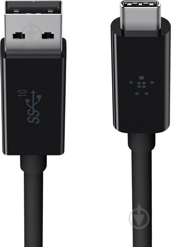 Кабель Belkin USB Type-C – USB 1 м чорний (F2CU029bt1M-BLK) - фото 2