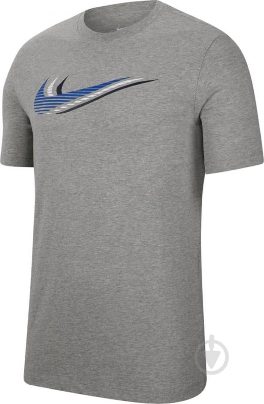 Футболка Nike M NSW SS TEE SWOOSH CK4278-063 р.XL серый - фото 1