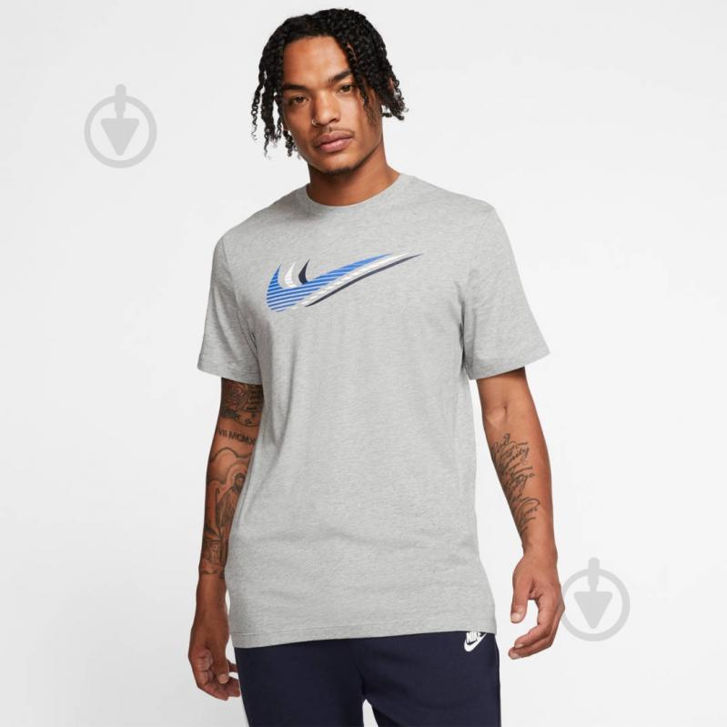 Футболка Nike M NSW SS TEE SWOOSH CK4278-063 р.XL серый - фото 4