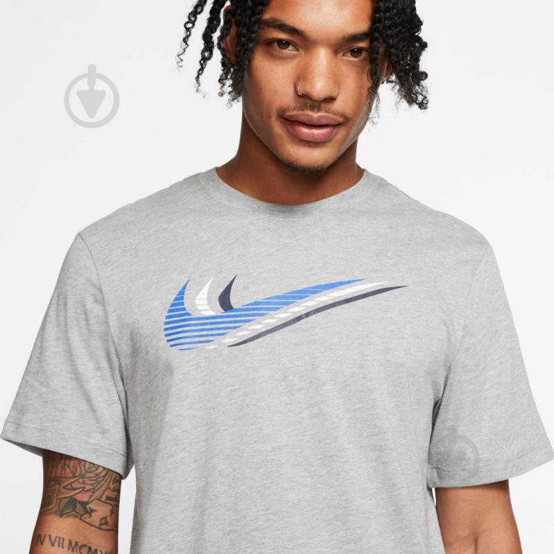 Футболка Nike M NSW SS TEE SWOOSH CK4278-063 р.XL серый - фото 6
