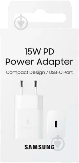 Зарядний пристрій Samsung 15W Power Adapter white (EP-T1510NWEGEU) - фото 3