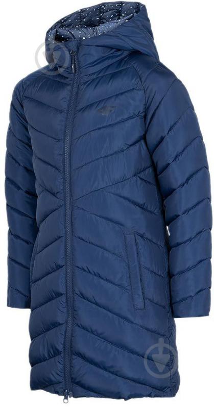 Пальто для девочек демисезонное 4F JACKET JKUDP003 HJZ22-JKUDP003-31S синее - фото 1