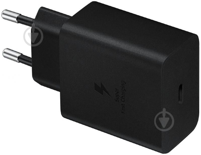 Сетевое зарядное устройство Samsung 45W Compact Power Adapter (w C to C Cable) Black (EP-T4510XBEGEU) - фото 3