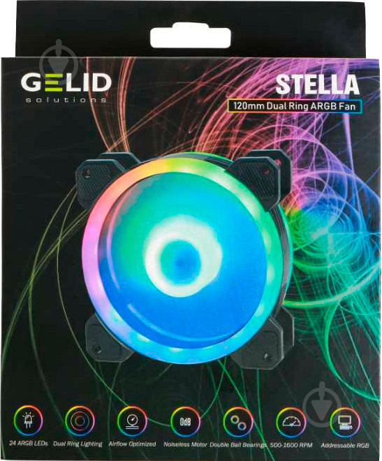 Корпусний кулер Gelid Solutions Stella ARGB 120 мм (FN-STELLA-01) - фото 3