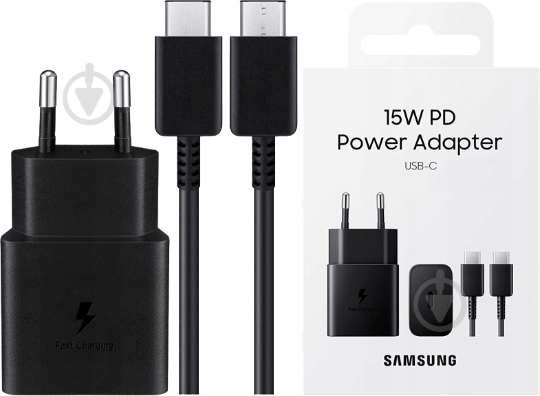 Зарядний пристрій Samsung 15W Power Adapter black (EP-T1510XBEGRU) - фото 2