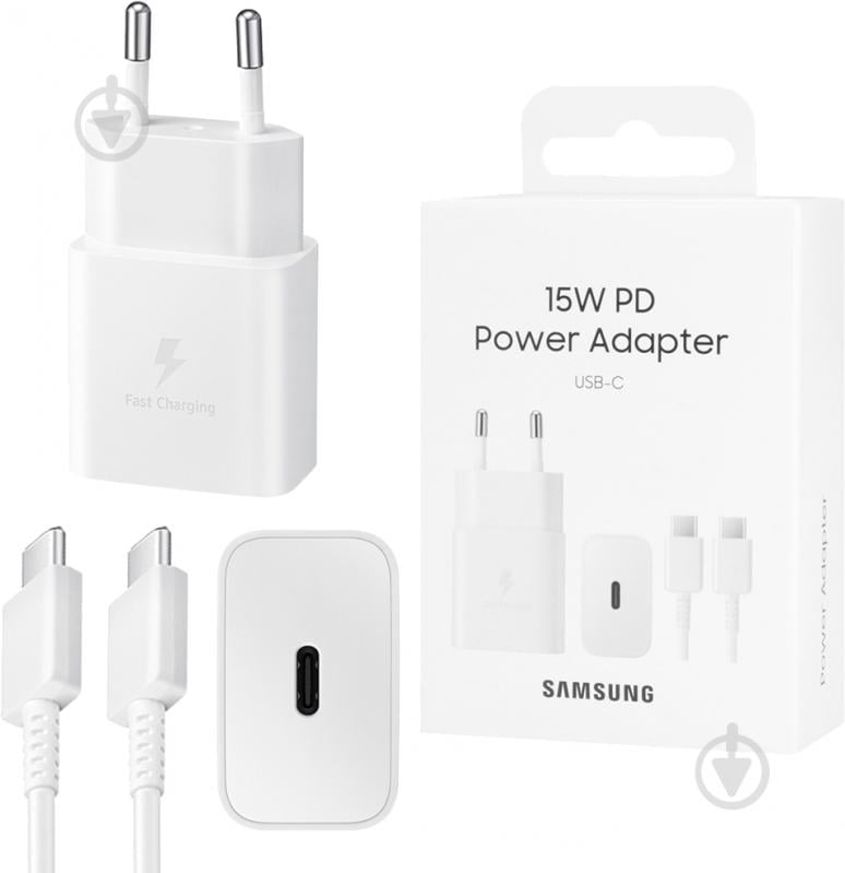 Зарядний пристрій Samsung 15W Power Adapter white (EP-T1510XWEGEU) - фото 1