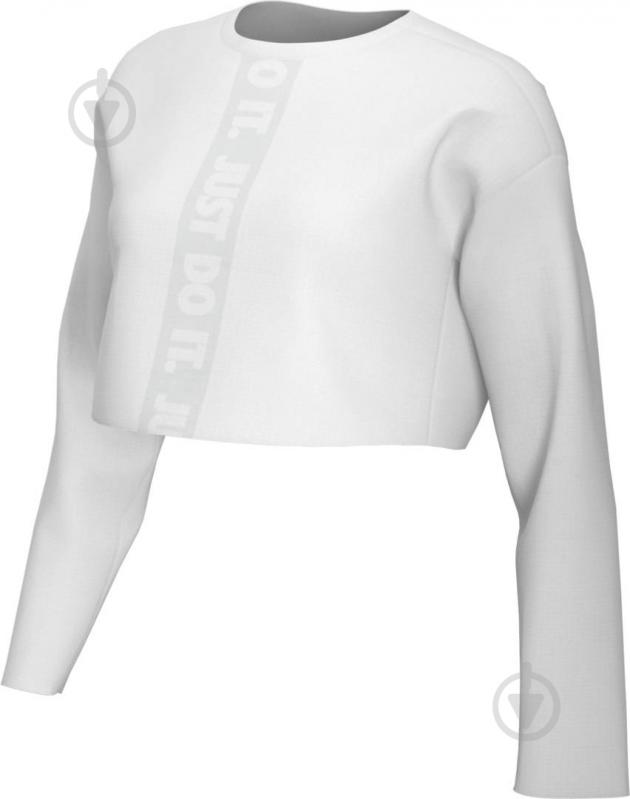 Футболка Nike W NSW TEE LS LUX 3 CROP CK4386-100 р.XS белый - фото 1