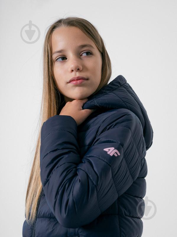 Куртка для девочек демисезонная 4F JACKET JKUDP001 HJZ22-JKUDP001-31S синяя - фото 3