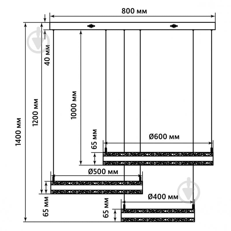 Люстра LIGHT SET LEBIDKA 3PL-L RC gold - фото 3
