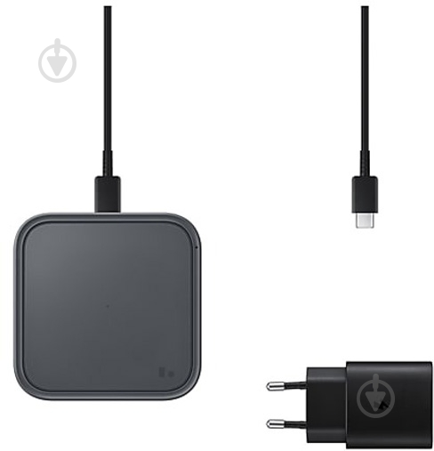 Бездротовий зарядний пристрій Samsung 15W Wireless Charger Pad w/o TA Dark Gray (EP-P2400BBEGEU) - фото 7