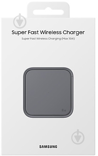 Бездротовий зарядний пристрій Samsung 15W Wireless Charger Pad w/o TA Dark Gray (EP-P2400BBEGEU) - фото 8