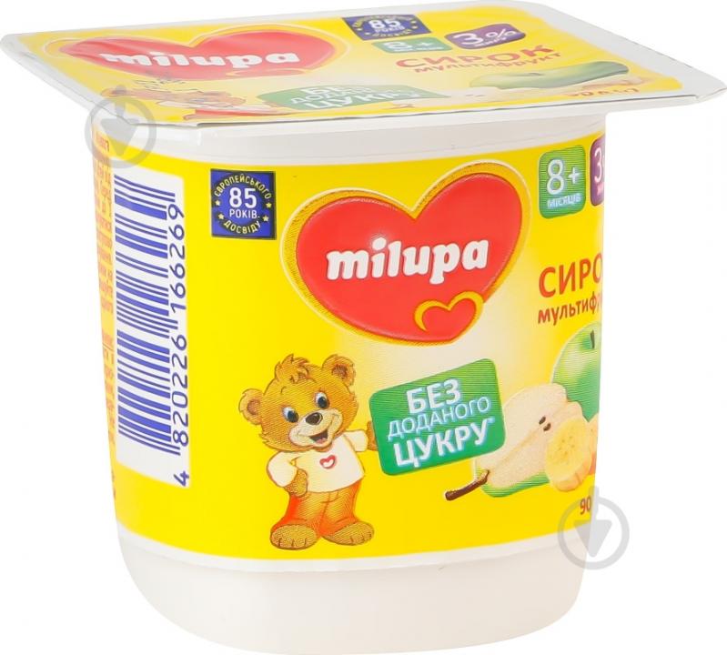 Десерт Milupa Творожок с бифидобактериями 3% мультифрукт 90 г - фото 2 Десерт Milupa Творожок с бифидобактериями 3% мультифрукт 90 г - фото 2