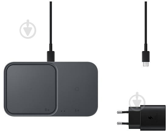 Бездротовий зарядний пристрій Samsung Duo Wireless Charger 15W Dark Grey (EP-P5400BBEGEU) - фото 3