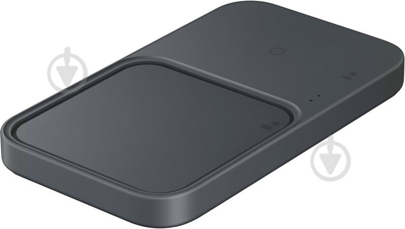 Бездротовий зарядний пристрій Samsung 15W Wireless Charger Duo with TA Dark Gray (EP-P5400TBEGEU) - фото 3