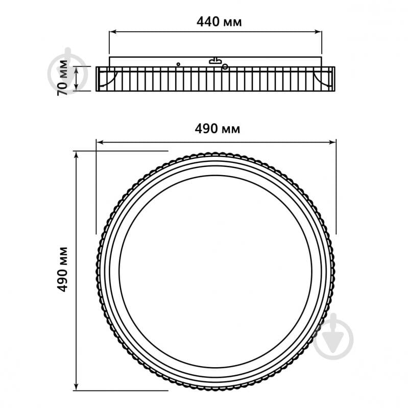 Світильник стельовий LIGHT SET ROMASHKA LED R 72 Вт білий 3000-6500 К - фото 3