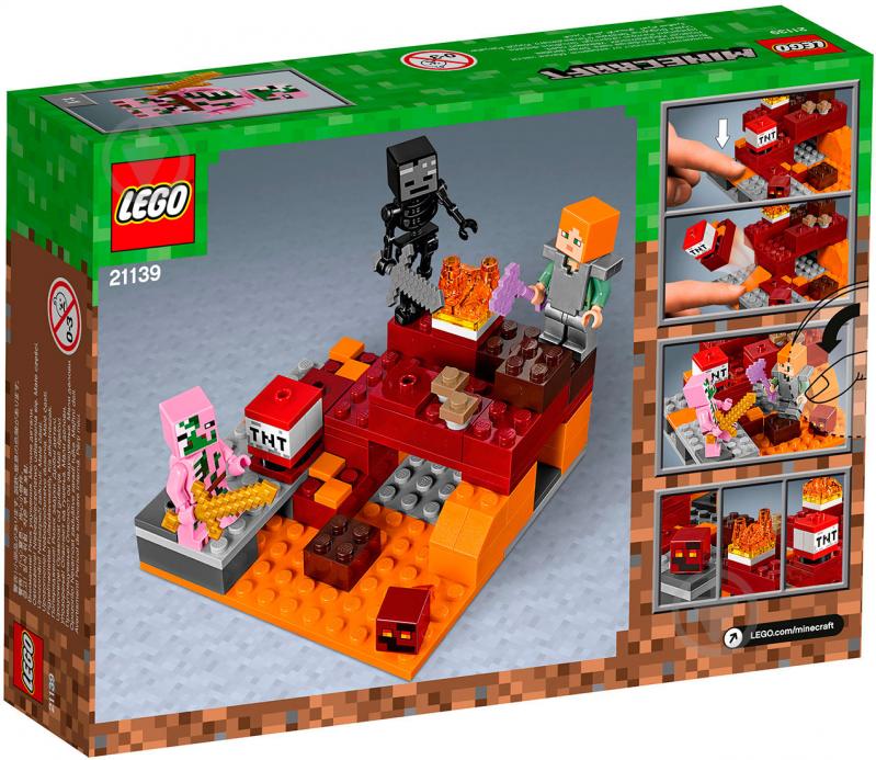 Lego minecraft the on sale nether fight 21139