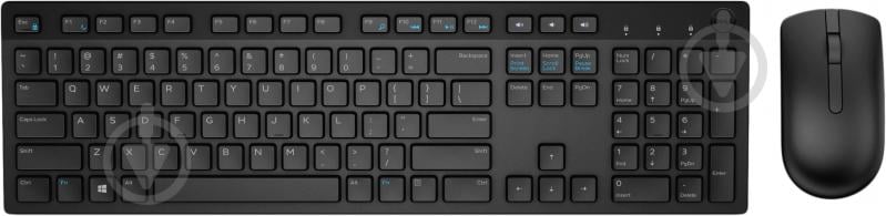 Комплект клавиатура и мышь Dell KM636 Wireless Keyboard and Mouse black (580-ADFN) - фото 1