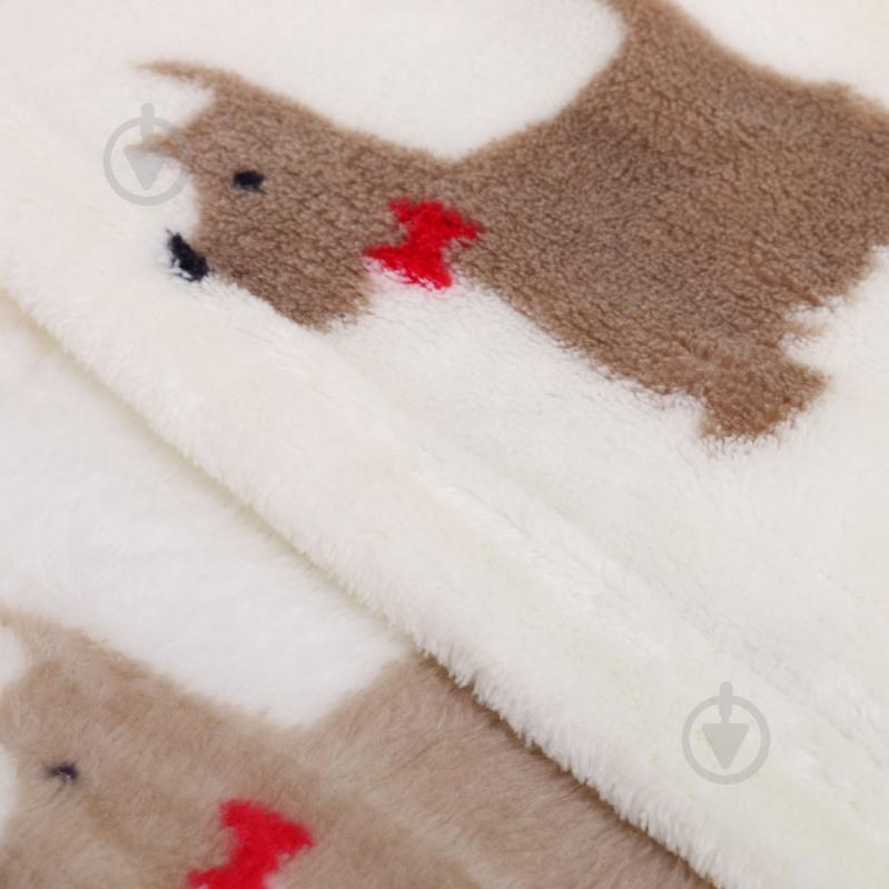 Плед Собаки 160x200 см кремовый с рисунком La Nuit - фото 2